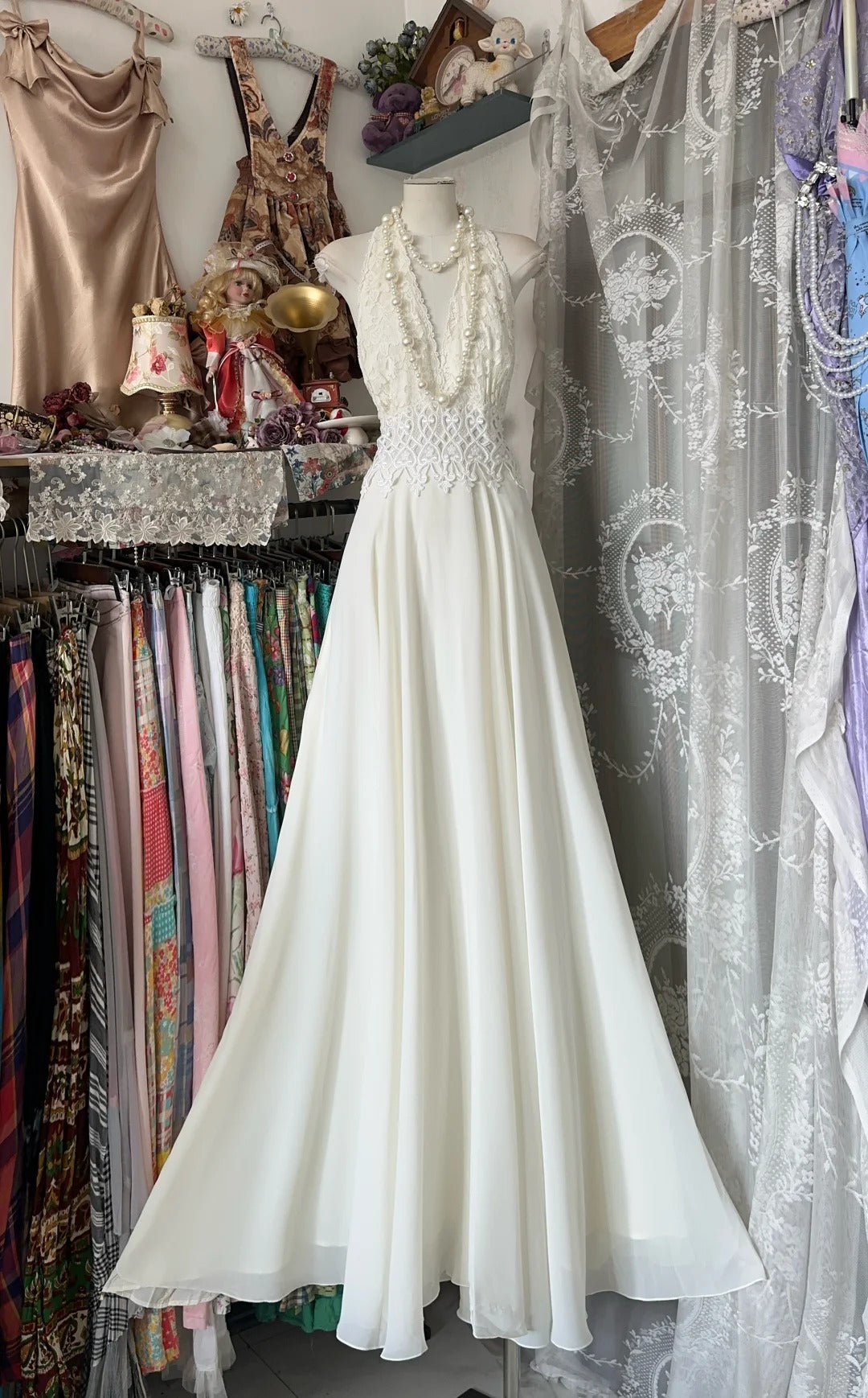 Elegant A Line V Neck White Chiffon Long Prom Dresses For Teens Evening Outfits Formal Dress N1048