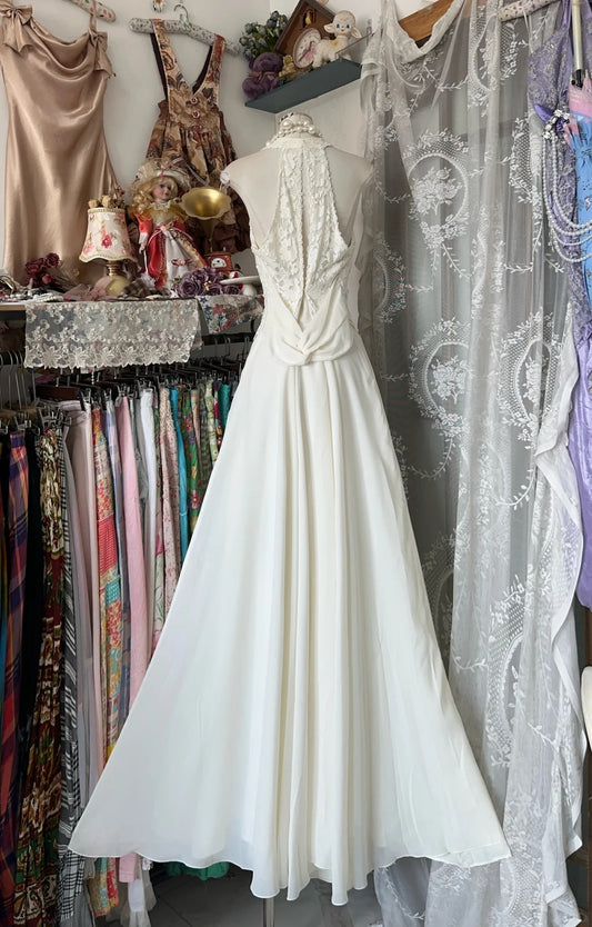Elegant A Line V Neck White Chiffon Long Prom Dresses For Teens Evening Outfits Formal Dress N1048
