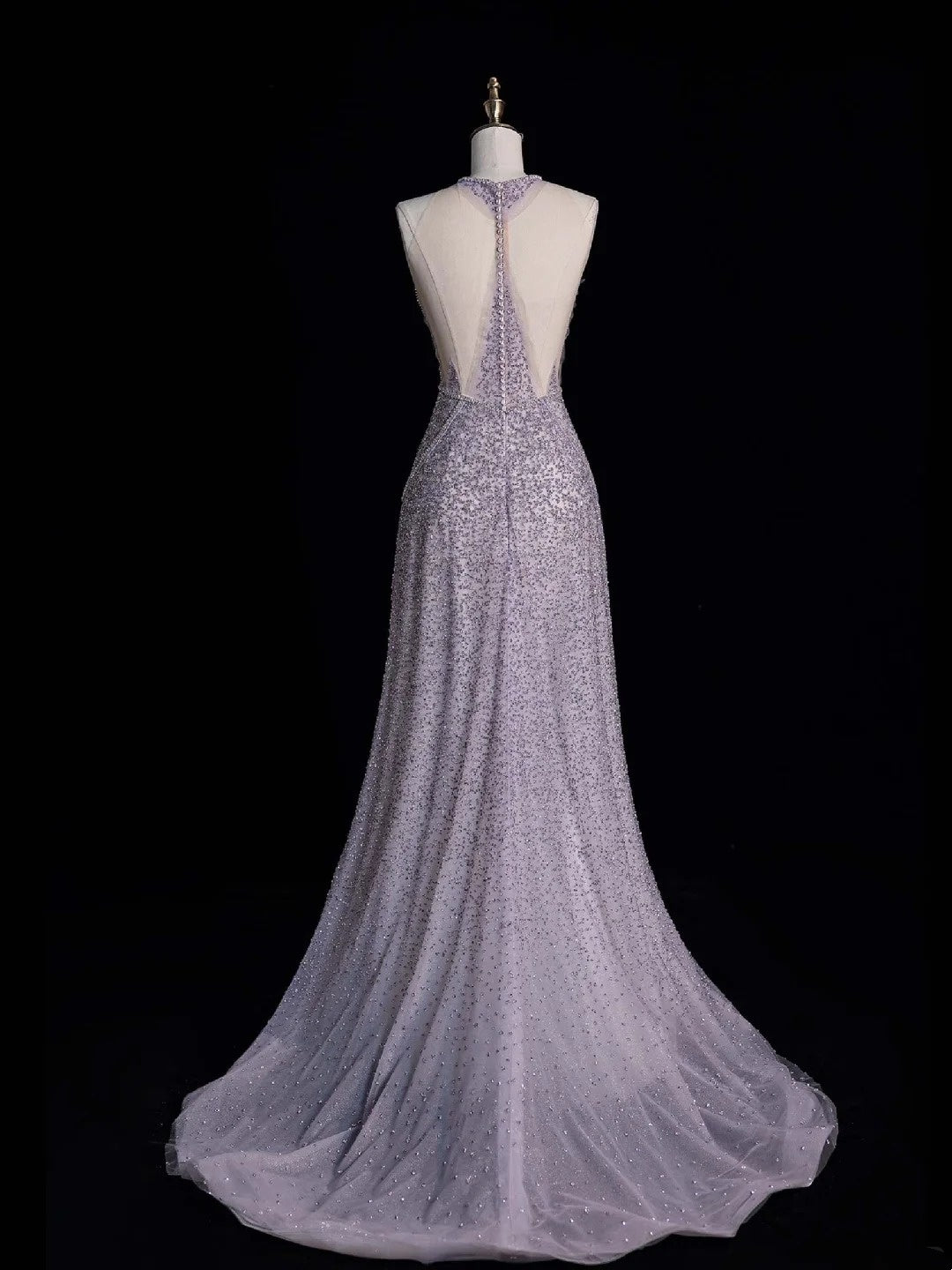 Elegant A line Halter Grey Sequin Long Prom Dresses For Teens Evening Outfits Formal Dress N1053