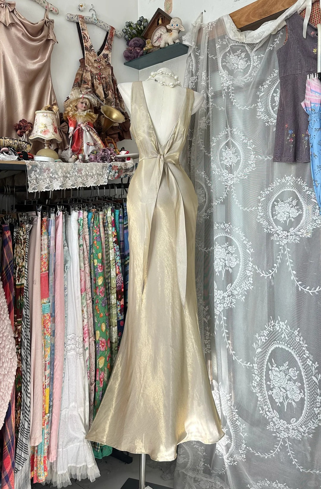 Elegant Mermaid Scoop Gold Long Prom Dresses For Teens Evening Outfits Formal Dress N1065
