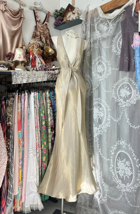 Elegant Mermaid Scoop Gold Long Prom Dresses For Teens Evening Outfits Formal Dress N1065