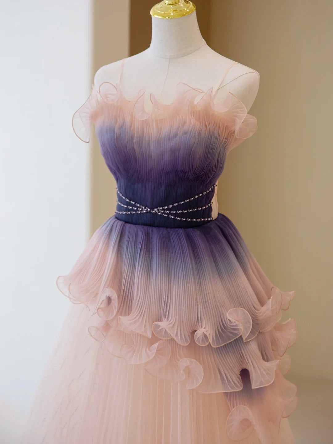 Stylish Ball Gown Strapless Blush Grape Pink Tulle Long Prom Dresses Inspiration Evening Gowns Formal Party Prom Dress N202