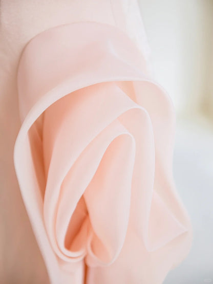 Timeless Mermaid One Shoulder Blush Pink Long Prom Dresses Inspiration Party Dress Prom Gowns N304