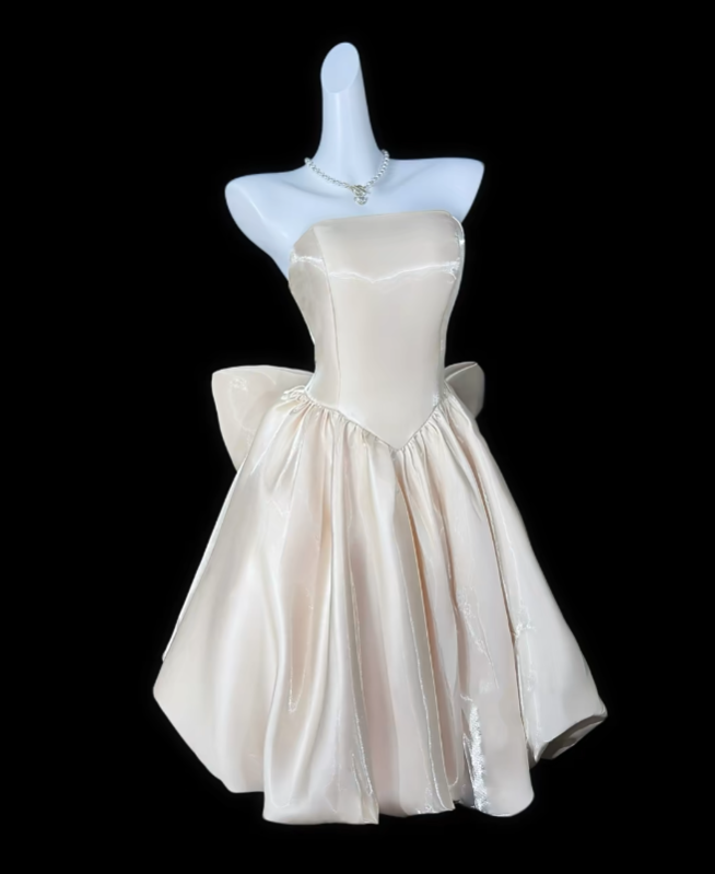 2026 New Homecoming Dresses Knee Length With Bow Graduation Cocktail Dress N4309