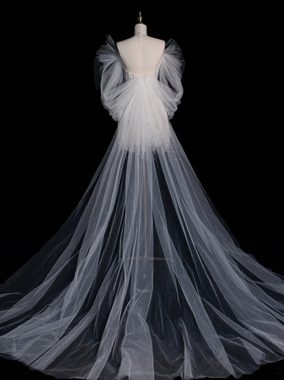 Classic Sheath Wedding Dresses Strapless Short White With Sleeves Brides Dress Summer Bridal Gowns N508