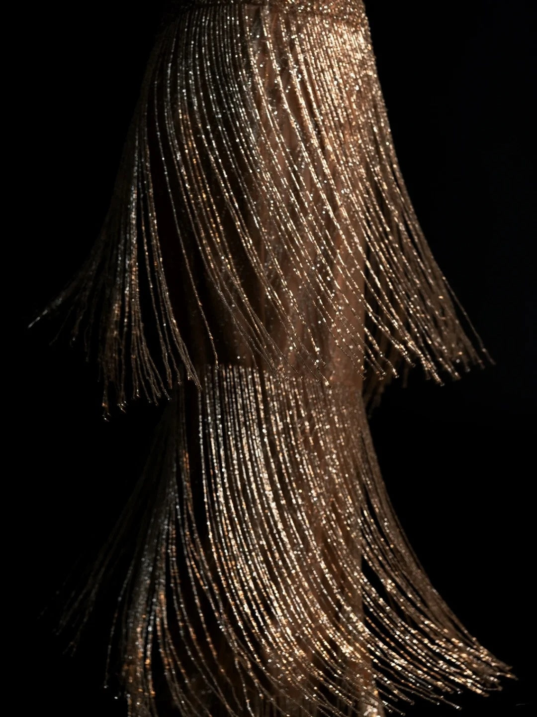 Modest Mermaid V Neckline Sequined Tassels Long Prom Dresses Night Formal Dress N606
