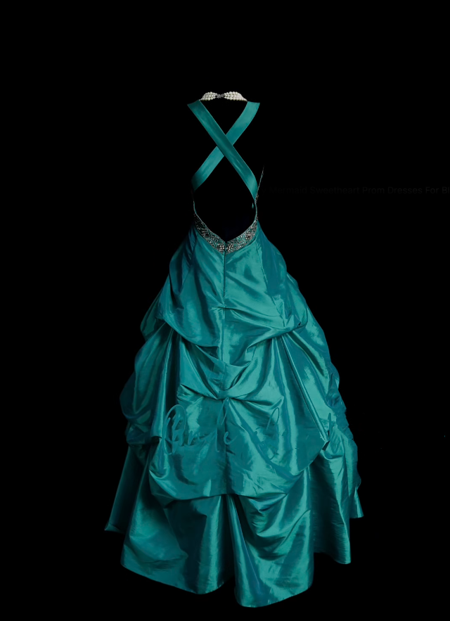 Retro Ball Gown Sweetheart With Open Backs Blue 60s Prom Dresses Fashion Evening Gowns Long Formal Party Dress N832