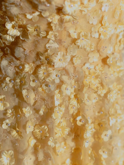 Princess Ball Gown Sweetheart Yellow Tulle Long Prom Dresses Party Dress 18th Birthday Outfits Graduation Gown N857