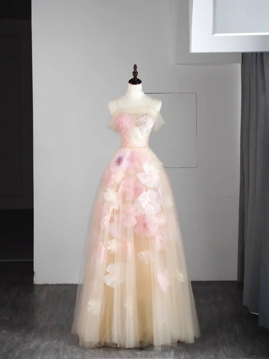 Modest Ball Gown Off The Shoulder Pink Tulle Long Prom Dresses Party Dress 22th Birthday Outfits Graduation Gown N870
