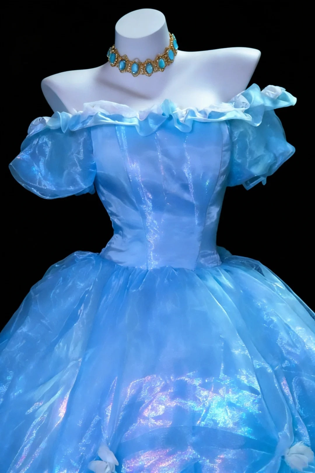 Classy Ball Gowns Off The Shoulder Blue Sweet 15 16 Prom Dresses Graduation 20th Birthday Outfits N939