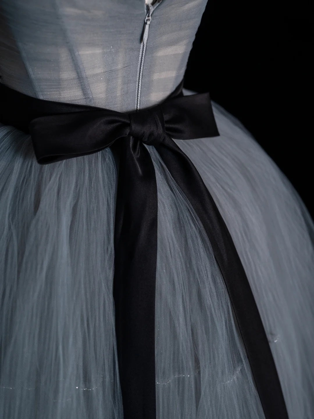 Simple Ball Gown Strapless Silver Gray Tulle Short 16th Birthday Outfits Middle School Homecoming Dresses Cocktail Gown N954