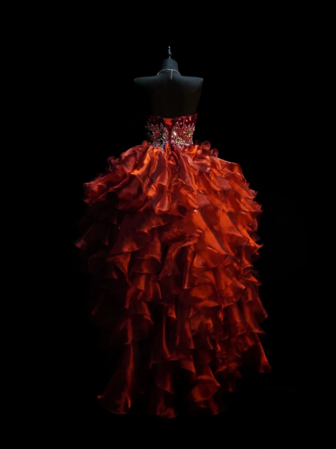 Princess Ball Gown Sweetheart Burgundy Corset Back Tiered Ruffles Long Prom Dresses Evening Outfits Formal Dress N990