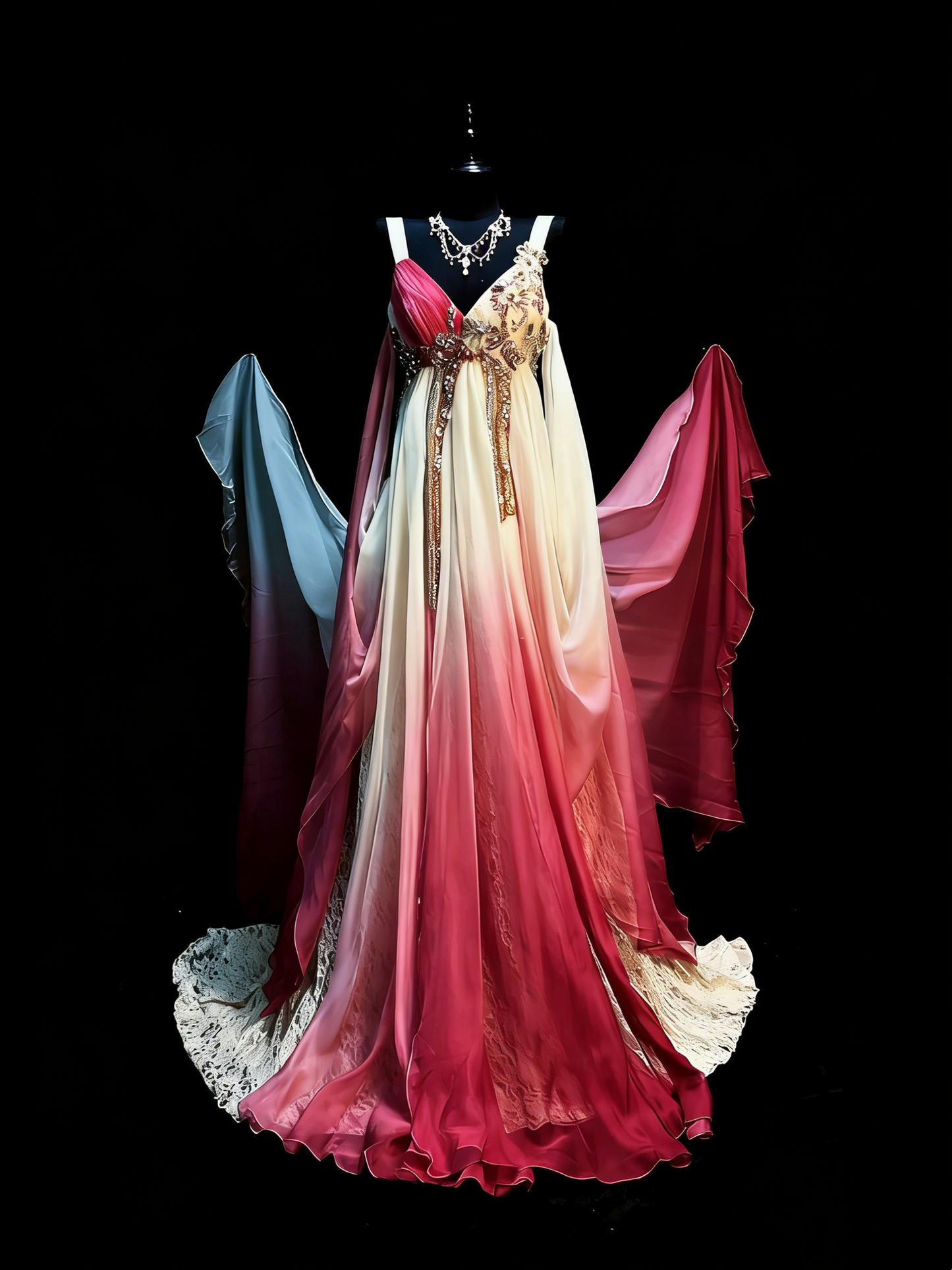 Stunning A Line Spaghetti Straps Multi Colors Chiffon Long Prom Dresses Evening Outfits Formal Dress N994