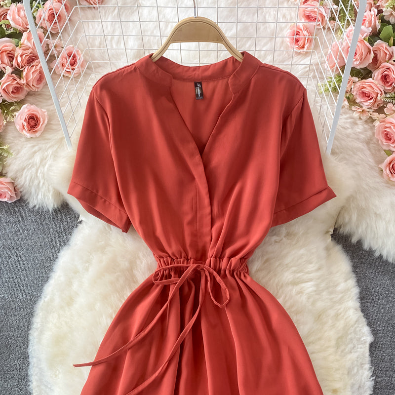 Simple Chiffon A Line Dress Fashion Dress RF0372