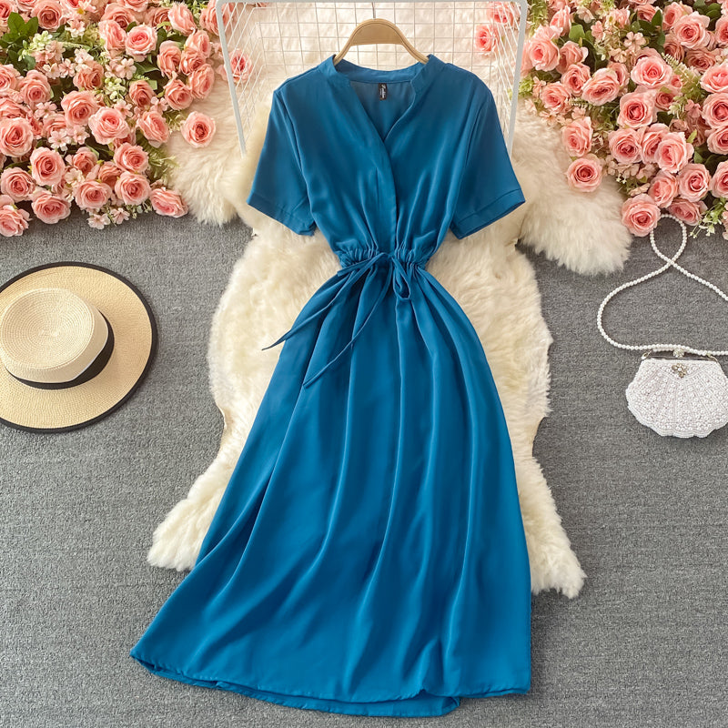 Simple Chiffon A Line Dress Fashion Dress RF0372