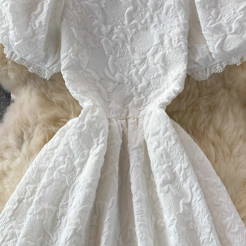 White A Line Irregular Dress Fashion Dress RF0371