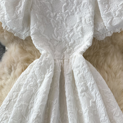 White A Line Irregular Dress Fashion Dress RF0371