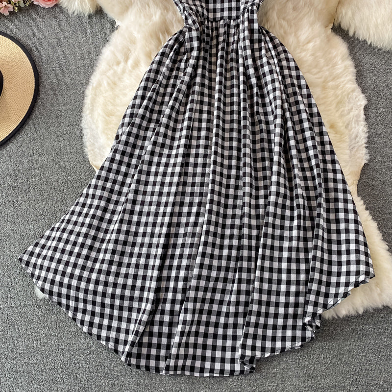 Cute Plaid Two-piece Dress RF0370