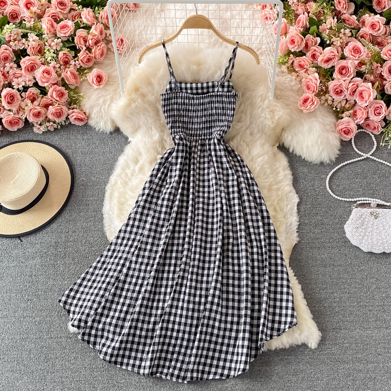 Cute Plaid Two-piece Dress RF0370