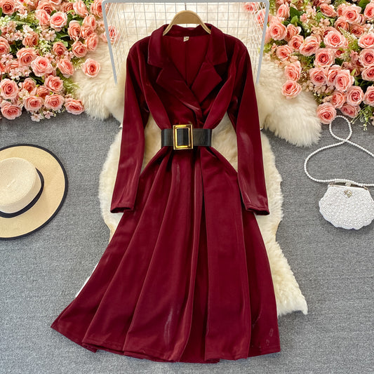 Elegant V Neck Long Sleeve Coat RF0369