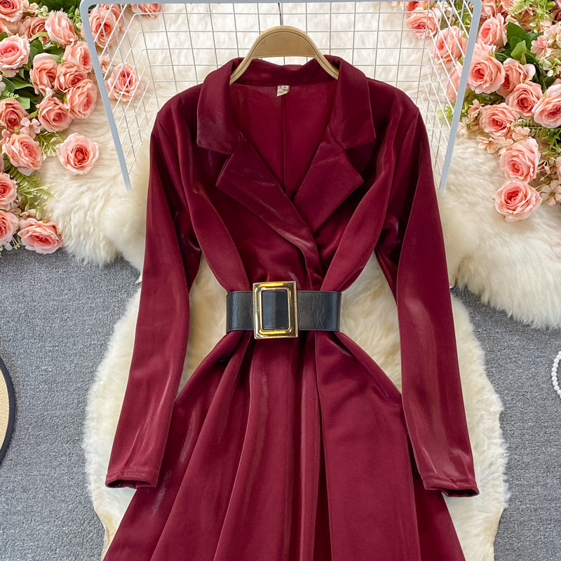 Elegant V Neck Long Sleeve Coat RF0369