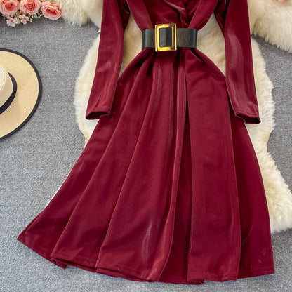 Elegant V Neck Long Sleeve Coat RF0369