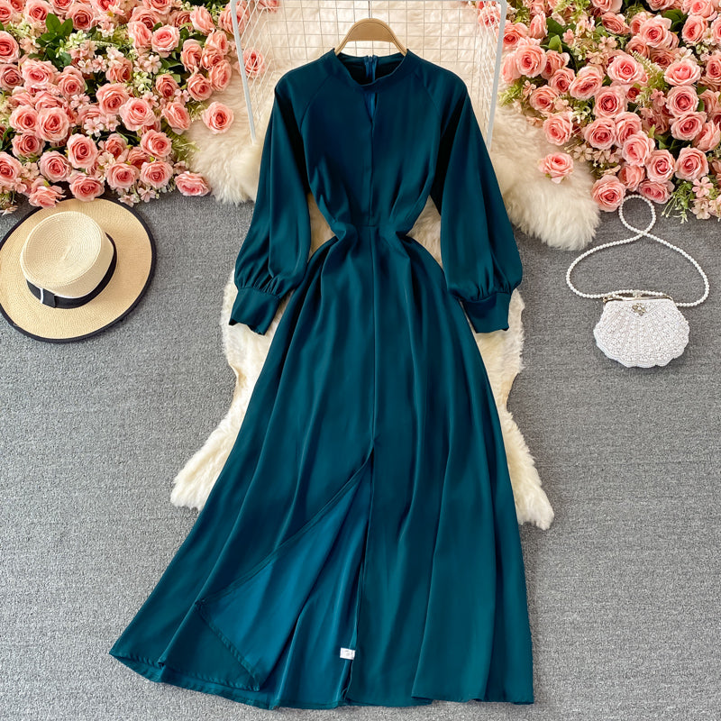 Elegant Long Sleeve A Line Dress Fashion Dress RF0366