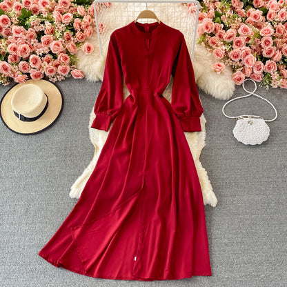 Elegant Long Sleeve A Line Dress Fashion Dress RF0366