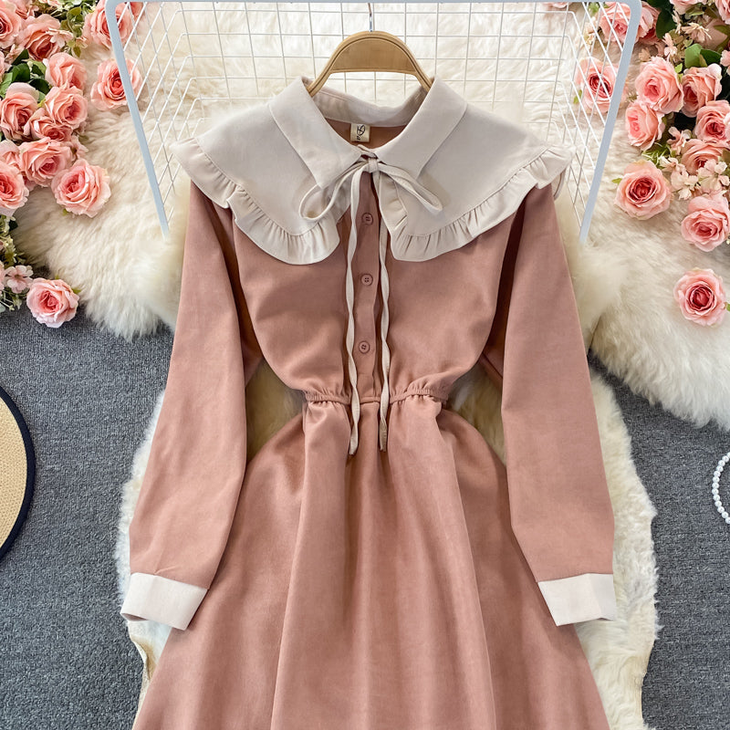 Cute A Line Long Sleeve Dress Spring And Autumn Dresses RF0354