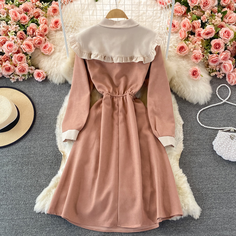 Cute A Line Long Sleeve Dress Spring And Autumn Dresses RF0354
