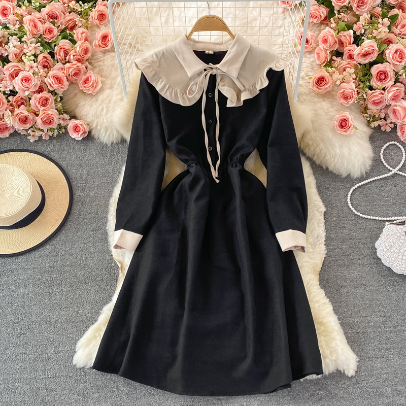 Cute A Line Long Sleeve Dress Spring And Autumn Dresses RF0354