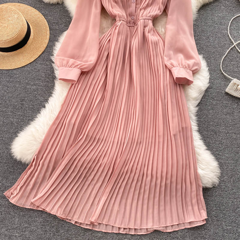 Elegant Chiffon Long Sleeve Dress Fashion Dress RF0351