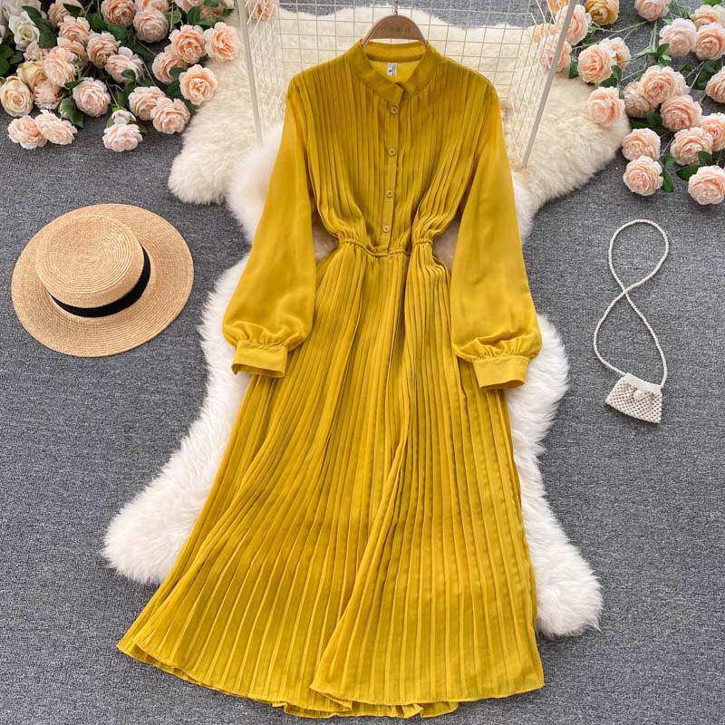Elegant Chiffon Long Sleeve Dress Fashion Dress RF0351
