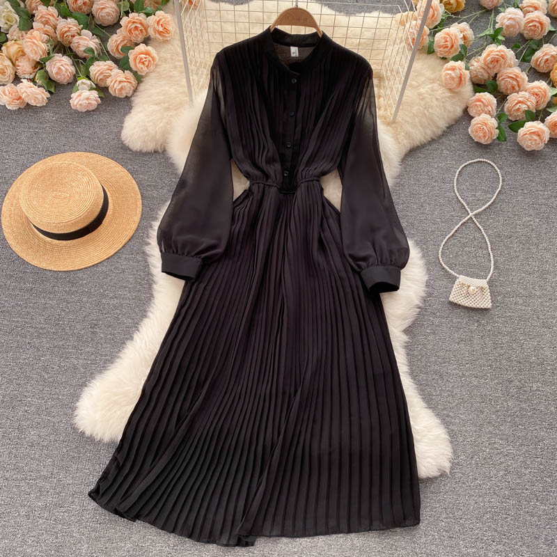 Elegant Chiffon Long Sleeve Dress Fashion Dress RF0351
