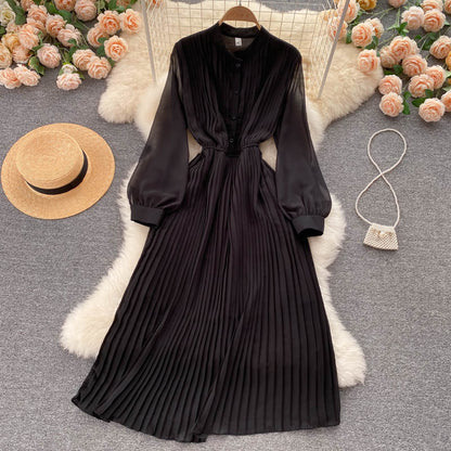 Elegant Chiffon Long Sleeve Dress Fashion Dress RF0351