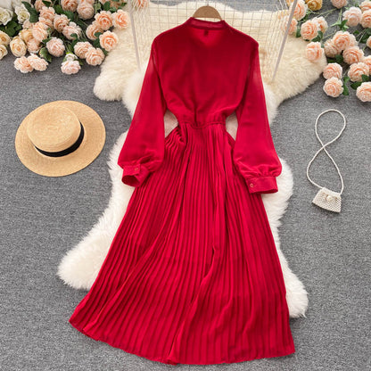 Elegant Chiffon Long Sleeve Dress Fashion Dress RF0351