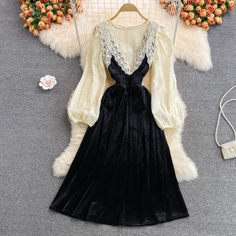 Cute Lace Two Pieces Dress Fashion Dress RF0343