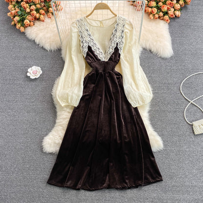 Cute Lace Two Pieces Dress Fashion Dress RF0343