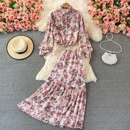 Cute Floral Two Pieces Dress Fashion Dress RF0336