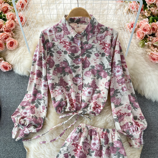 Cute Floral Two Pieces Dress Fashion Dress RF0336