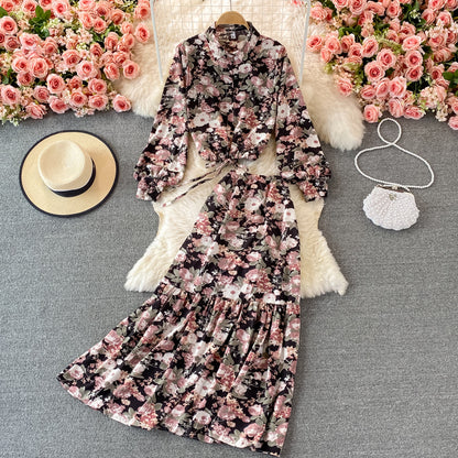 Cute Floral Two Pieces Dress Fashion Dress RF0336
