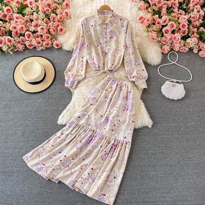 Cute Floral Two Pieces Dress Fashion Dress RF0336