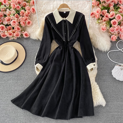 Lovely Corduroy Long Sleeve Dress Jacket RF0335