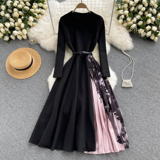 Cute Long Sleeve Dress A Line Fashion Dress RF0334