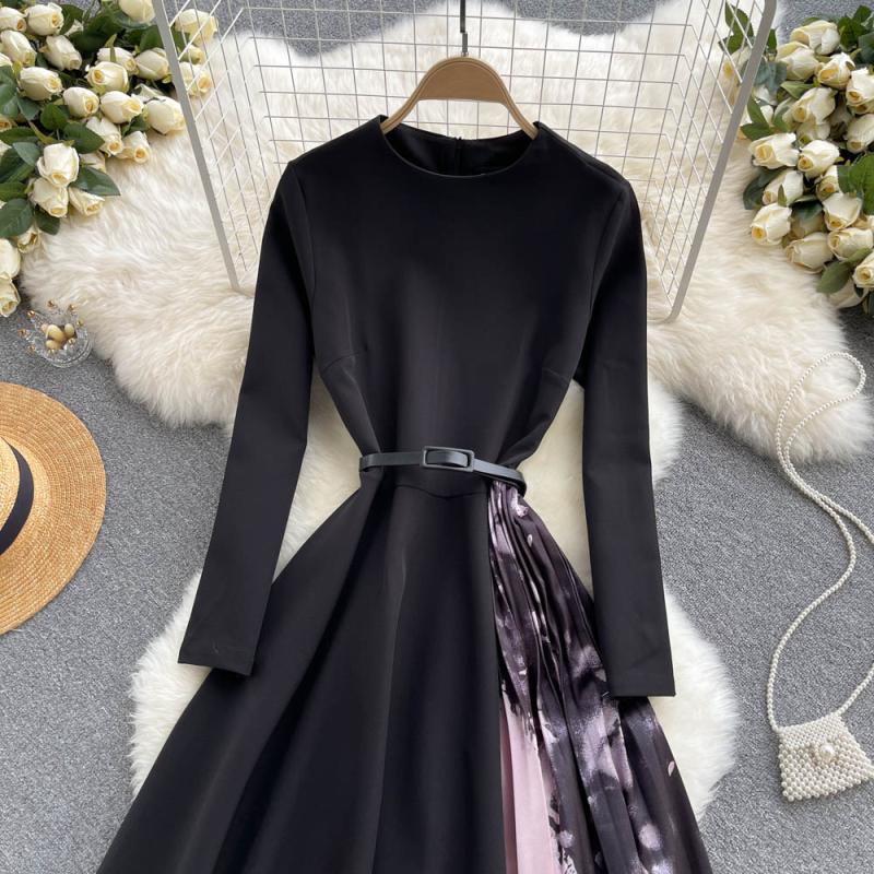 Cute Long Sleeve Dress A Line Fashion Dress RF0334