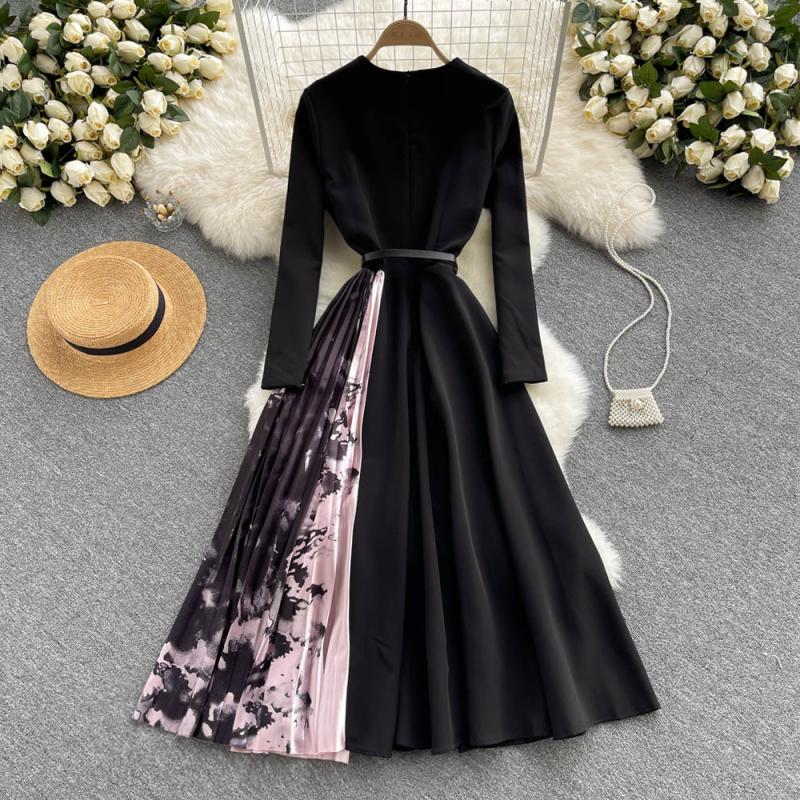 Cute Long Sleeve Dress A Line Fashion Dress RF0334