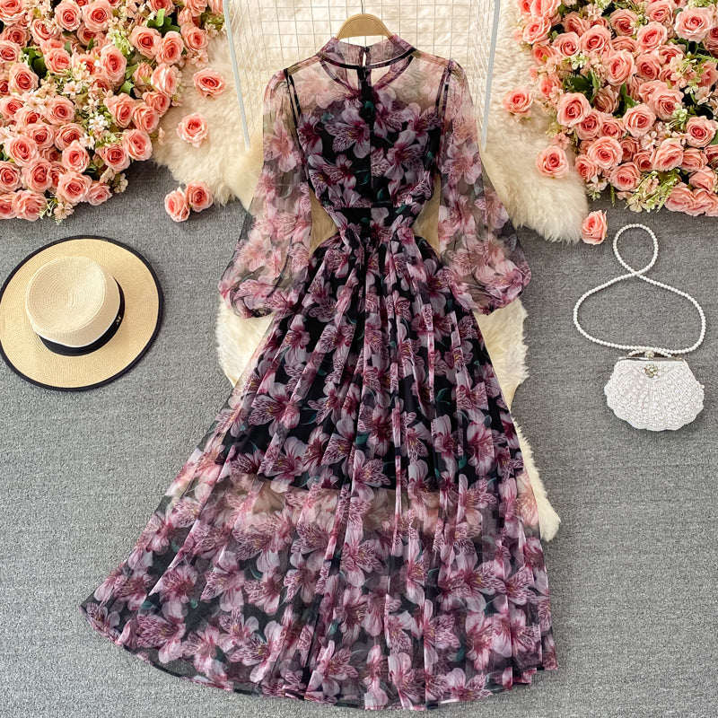 Elegant Tulle Long Sleeve Dress Fashion Dress RF0330