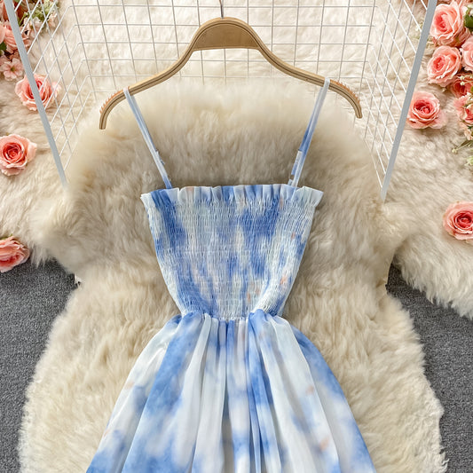 Blue A Line Dress Fashion Dress RF0328