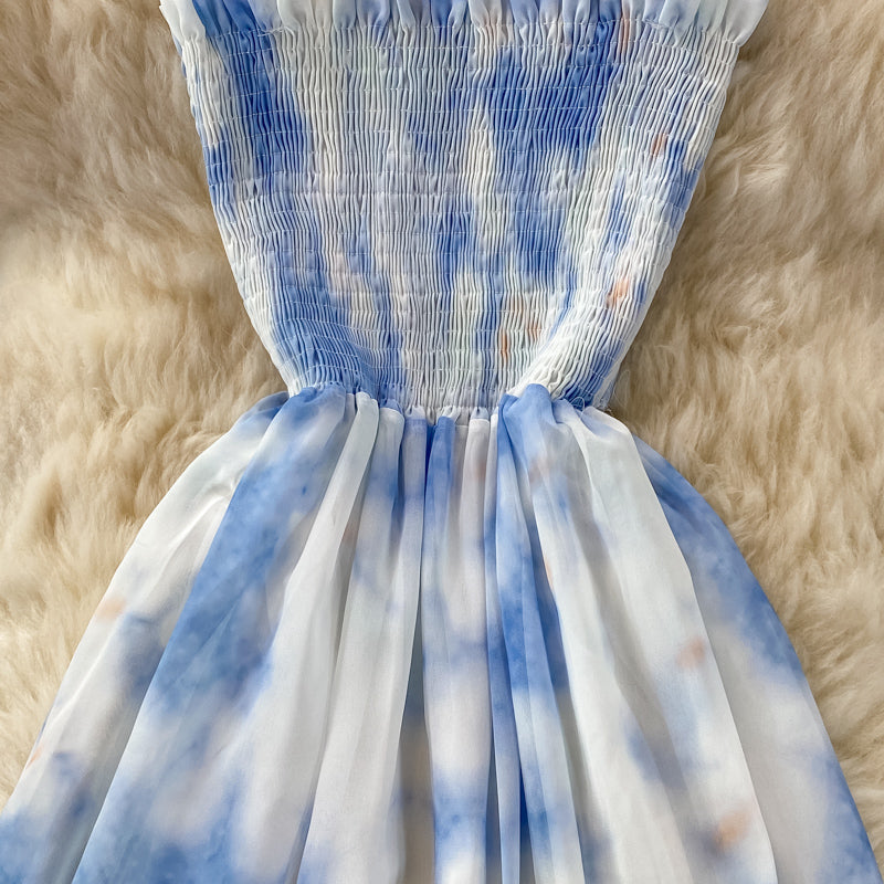 Blue A Line Dress Fashion Dress RF0328