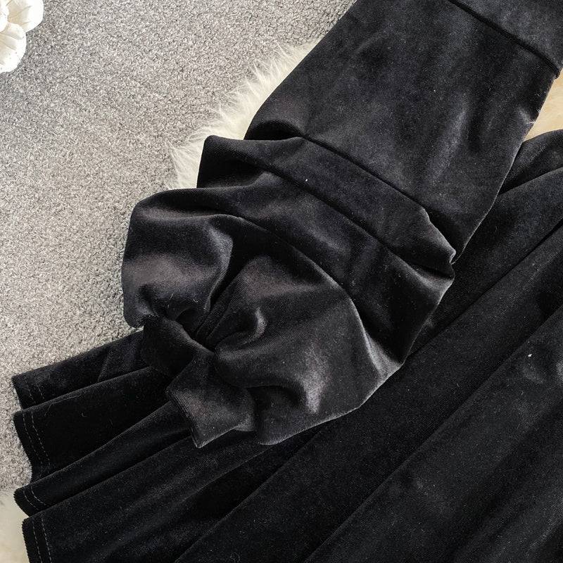 Black V Neck Short Dress Black Fashion Dress RF0326